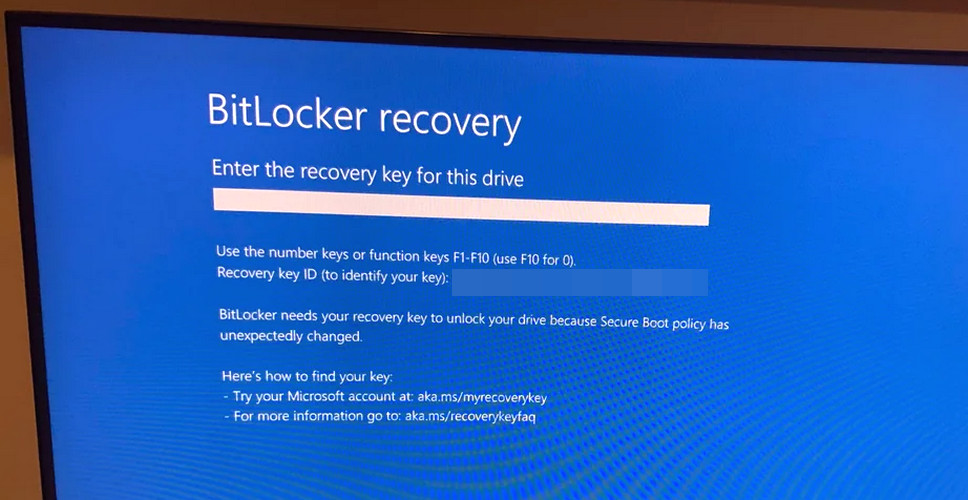 Lost BitLocker Recovery Key