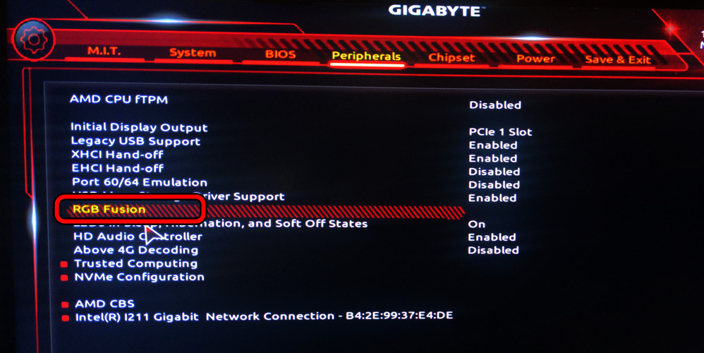 Disable RGB Fusion in the System's BIOS