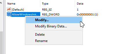 Modifying the Registry