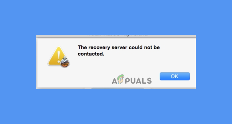The Recovery server could not be contacted