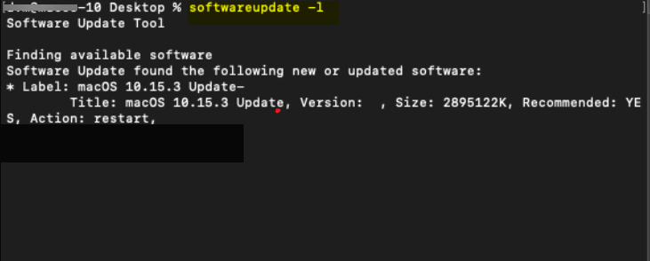 Use the Terminal Command to update macOS