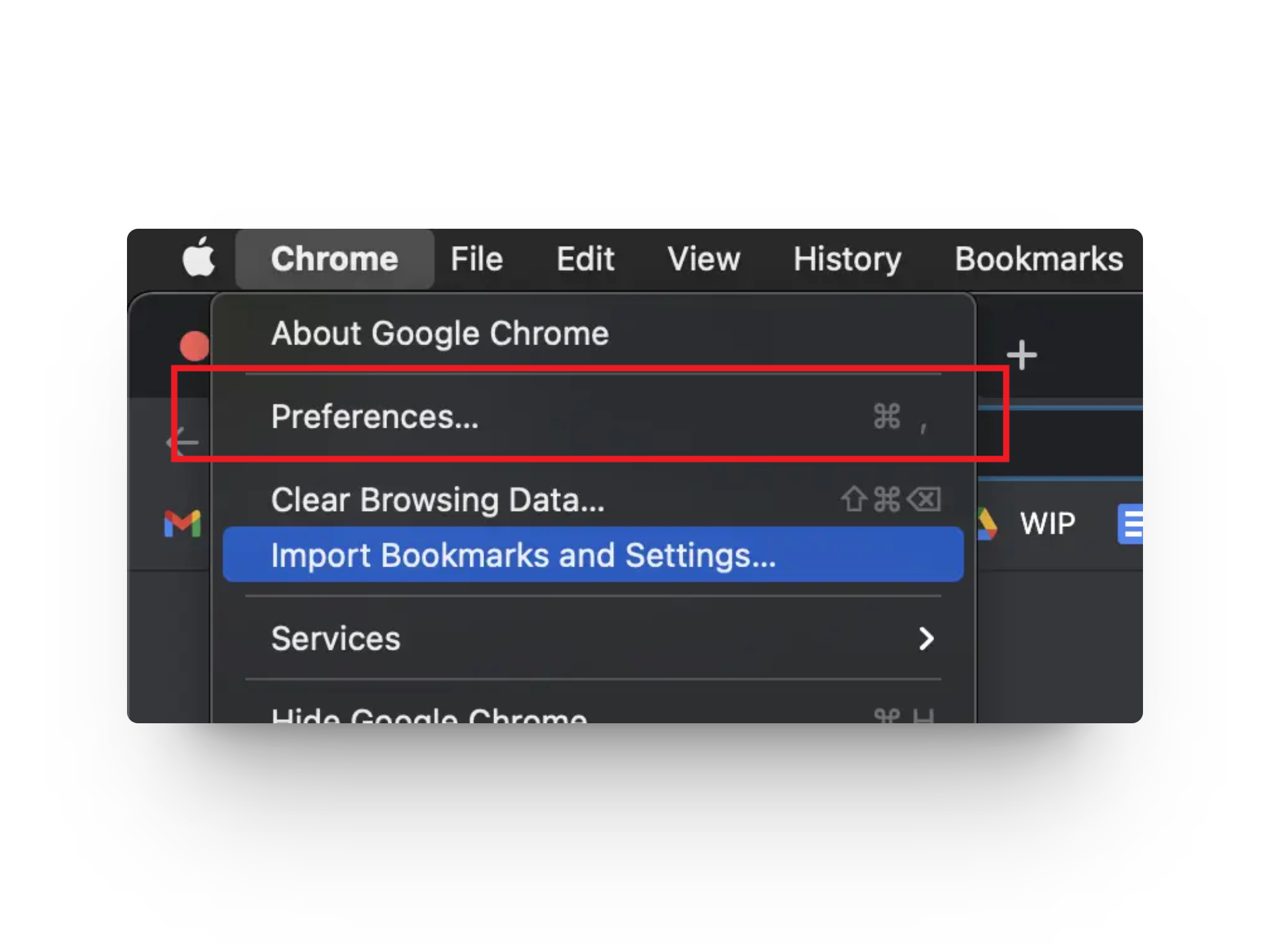 Chrome Preferences
