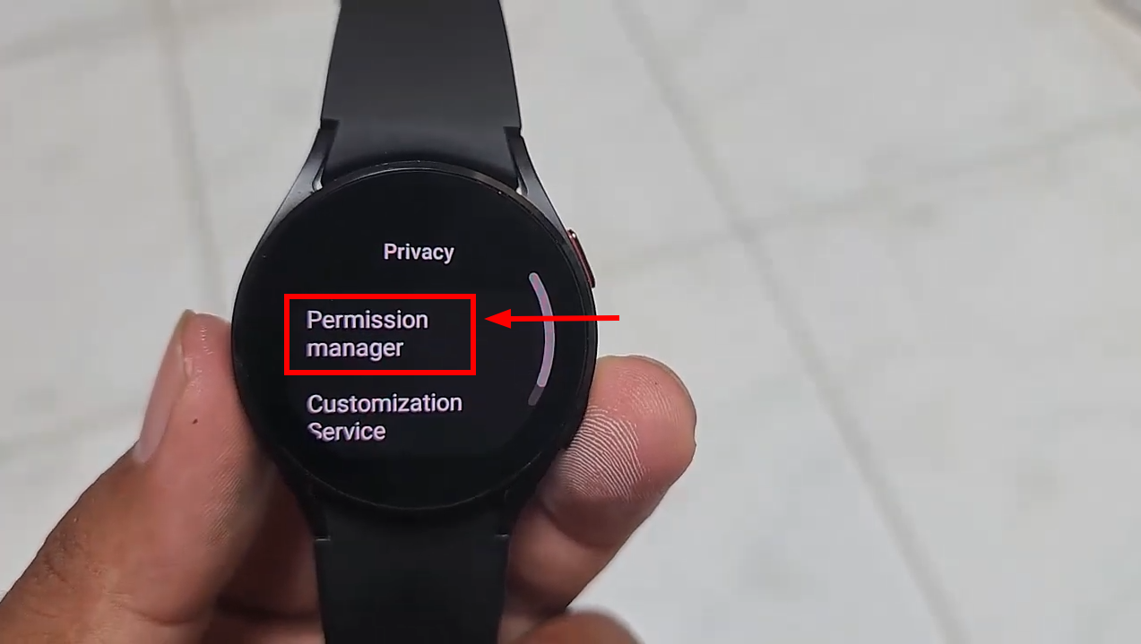 Tap on Permission Manager