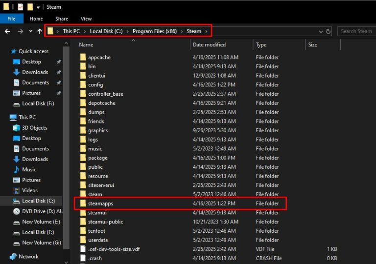 Fix: Steam Error Destination Folder Must Be Empty