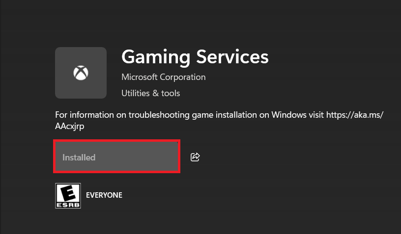 Microsoft Store showing Gaming Services with an Open or Installed label while Forza Horizon 6 still reports an invalid version warning.