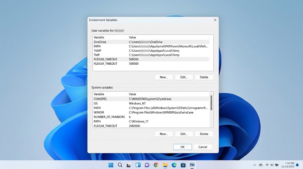 Windows PowerShell showing TcpTestSucceeded for a test of the license server's configured port.