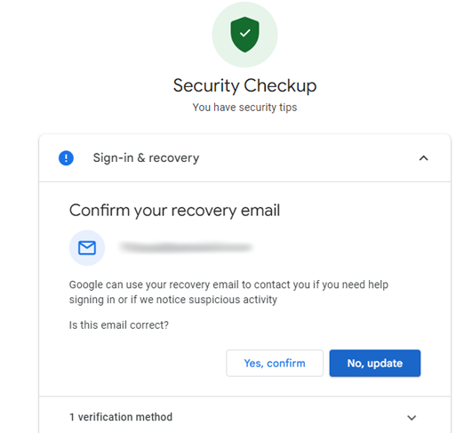 Gmail Last account activity and Google Security Checkup being reviewed after every outgoing message is blocked.